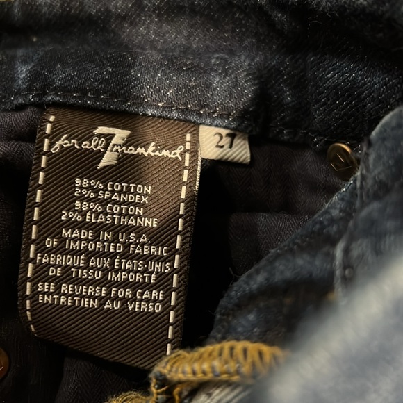 7FOR ALL MANKIND A POCKET FLARE DISTRESSED JEANS 27 - Picture 8 of 9